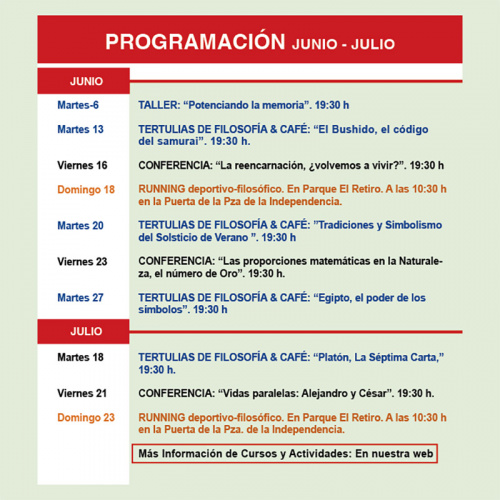 PROGRAMA DE ACTIVIDADES JUNIO-JULIO